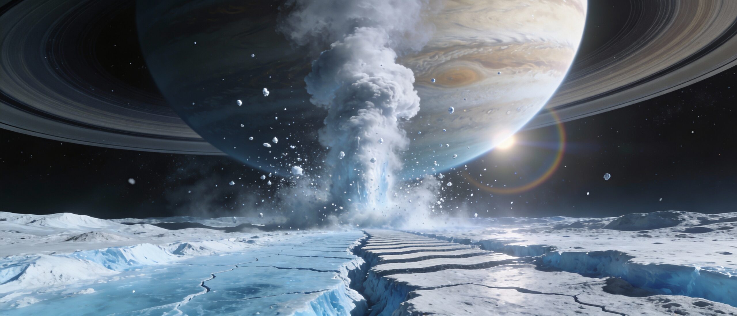 Enceladus księżyc Saturna