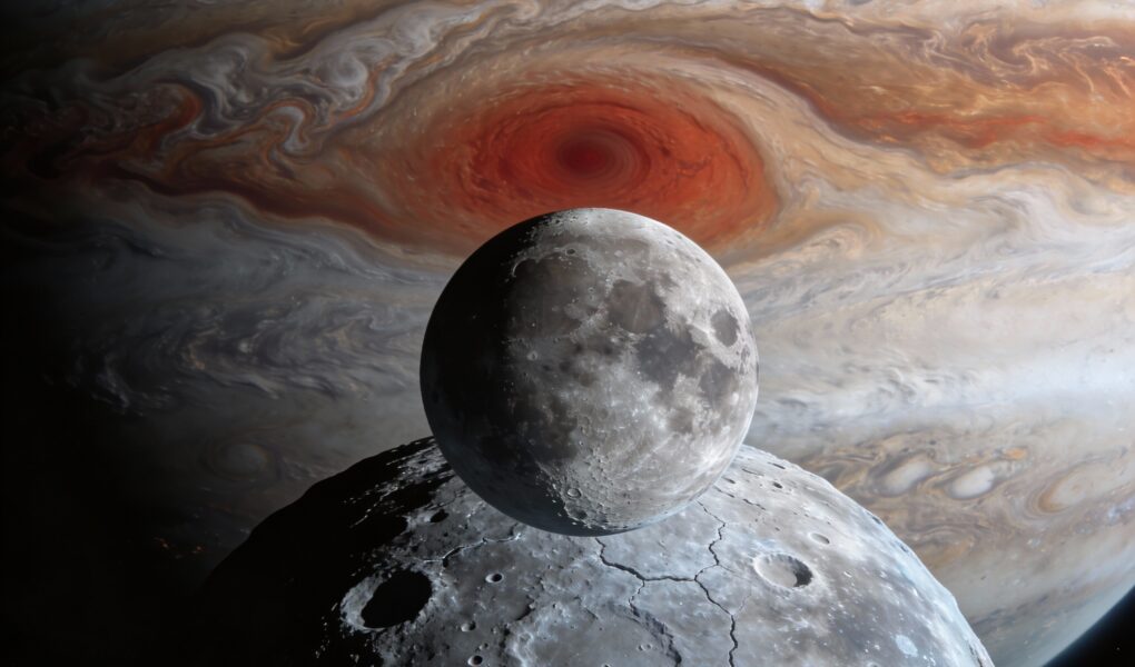Ganimedes - największy księżyc Jowisza i w Układzie Slonecznym