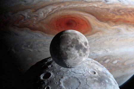 Ganimedes - największy księżyc Jowisza i w Układzie Slonecznym